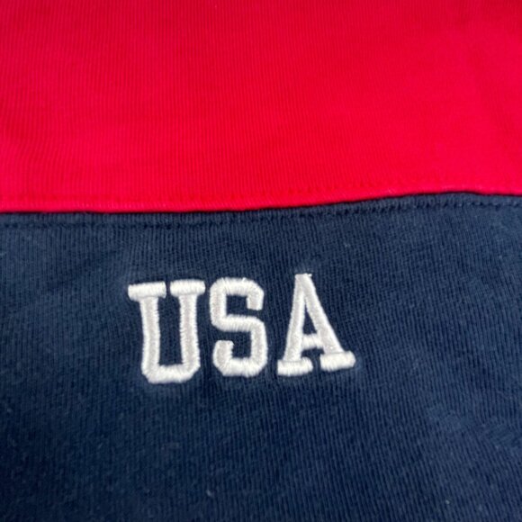 VTG IVY Crew Explorer USA Golf Polo Shirt Men's M Blue Striped Summer RN 82814 - Picture 4 of 8